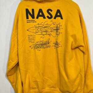 NASA Hoodie , Worm Logo and Space Shuttle Diagmam